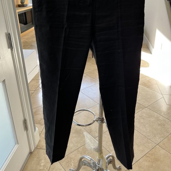 Theory Black Linen Pants - Picture 9 of 9